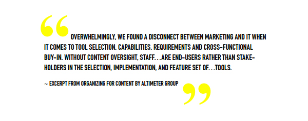 EXCERPT FROM ORGANIZING FOR CONTENT BY ALTIMETER GROUP