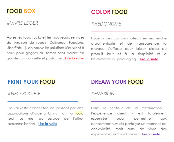 Etude FOOD BOX ConsumerLab et l'Argus de la presse